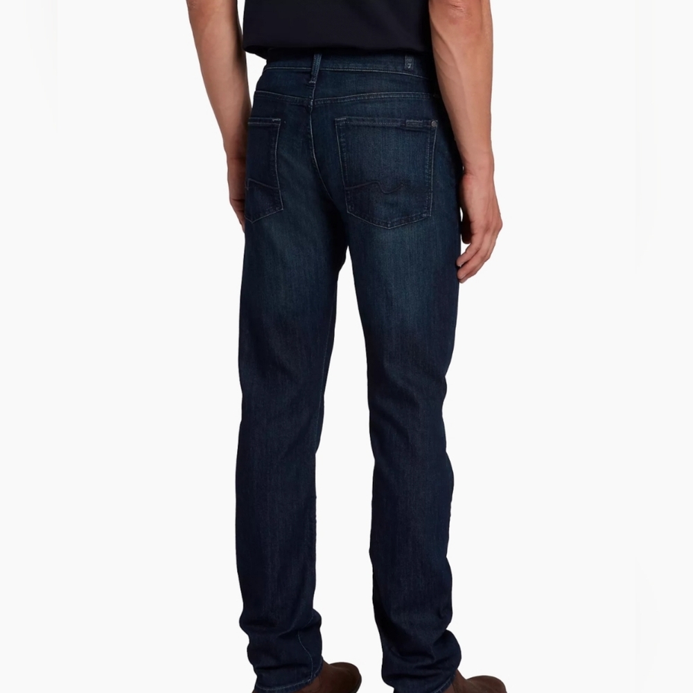 7 For All Mankind Slimmy Men's Jeans Size 29 Dark Wash NWT! Slim Straight  LEG